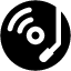 Icon eines Plattenspielers als Symbol für Livemusik und Nachtleben in Mannheim