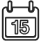 Kalender Icon als Symbol für Liveshows und Konzerte im Rude 7 Mannheim